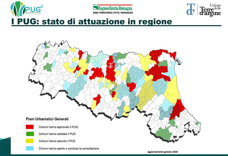 Stato attuazione PUG in Regione Emilia Romagna